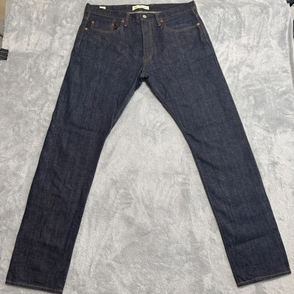 Gap Jeans Mens 36x34 Dark Indigo 1969 Kaihara Japanese Selvedge Slim Button Fly